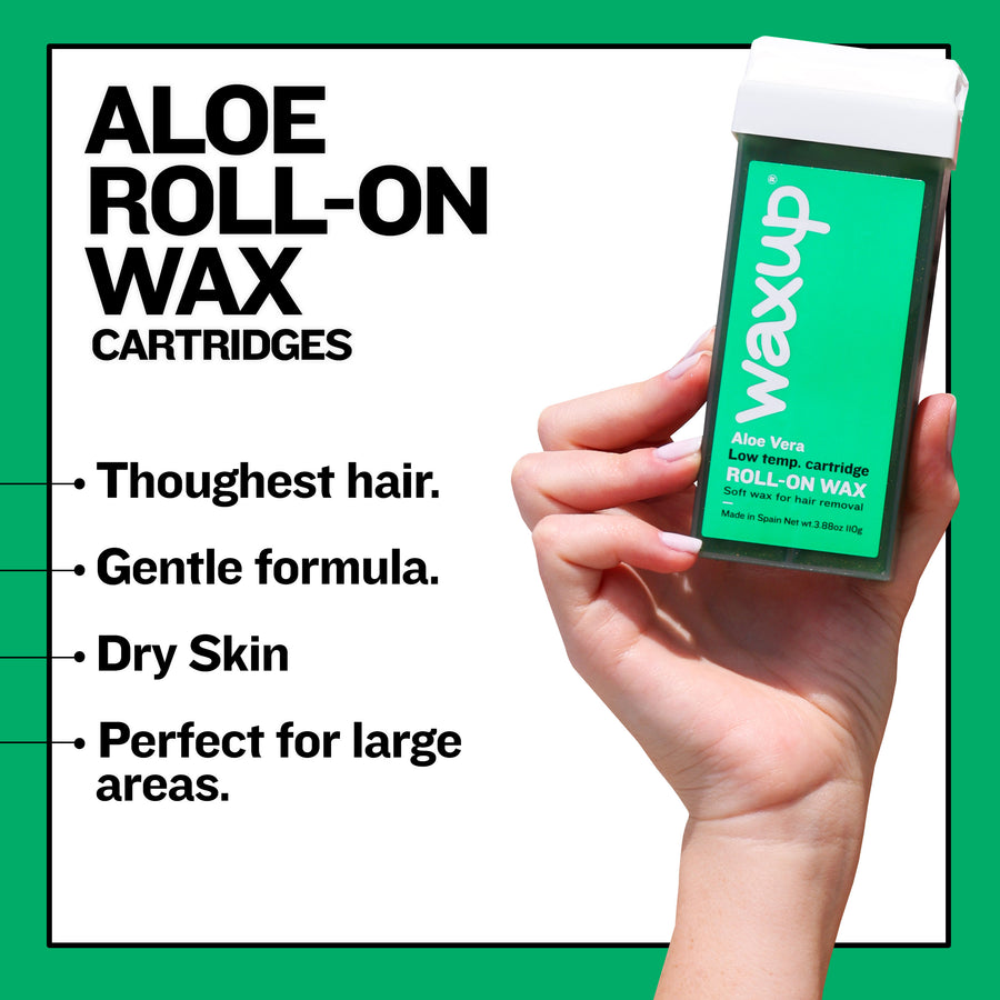 Aloe Vera Roller Waxing Kit Refill Small - thatswaxup - - Roller Waxing Kit - waxup hair removal wax body waxing kit women and men professional waxing supplies