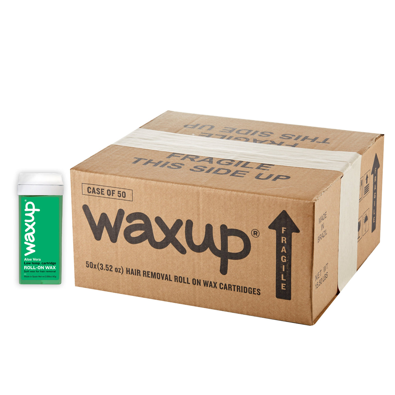 Aloe Vera Roll On Wax Cartridges Case of 50 - thatswaxup -  - Roll On Wax - waxup hair removal wax body waxing kit women and men professional waxing supplies