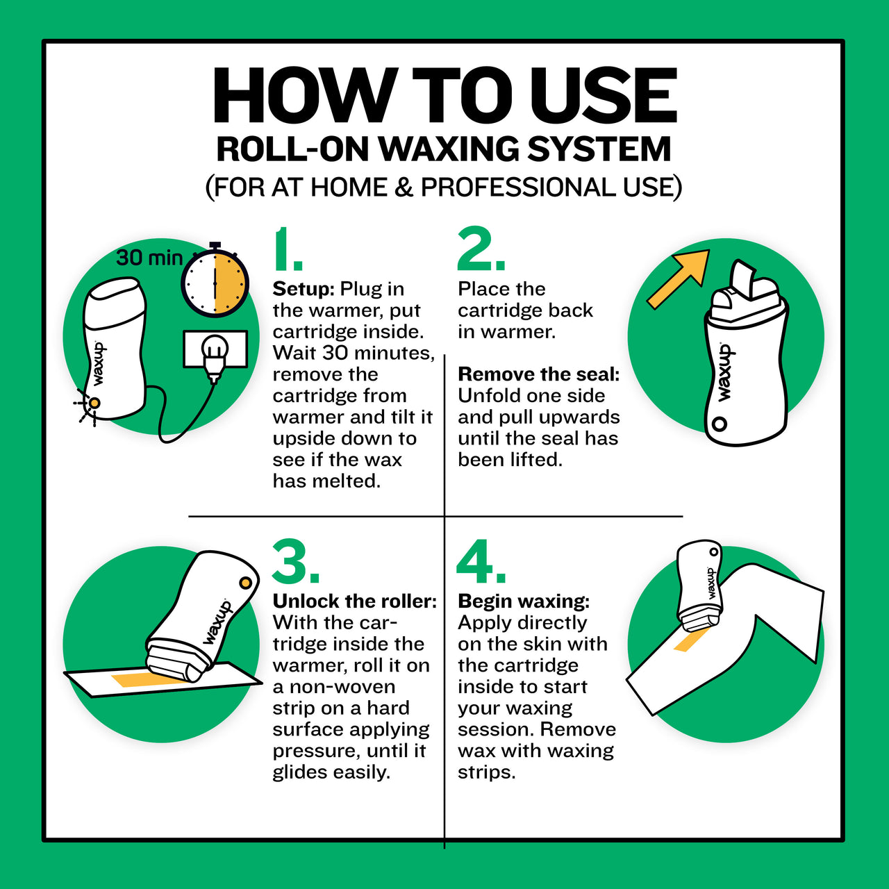 Aloe Vera Roller Waxing Kit Refill Small - thatswaxup - - Roller Waxing Kit - waxup hair removal wax body waxing kit women and men professional waxing supplies