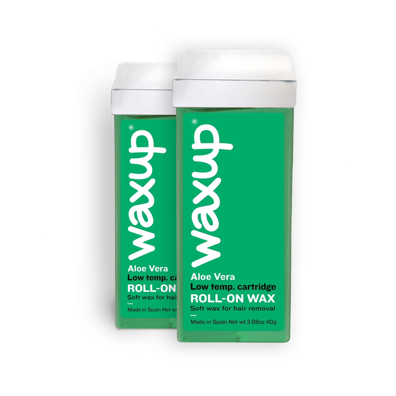 Waxup Aloe Vera Roll On Wax Cartridges 2 Pack - thatswaxup -  - Roll On Wax - waxup hair removal wax body waxing kit women and men professional waxing supplies