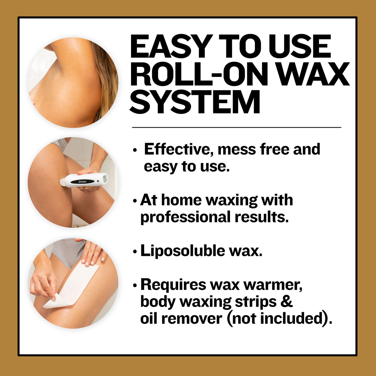 Elite Gold Roll On Wax Cartridges 4 Pack - thatswaxup -  - Roll On Wax - waxup hair removal wax body waxing kit women and men professional waxing supplies