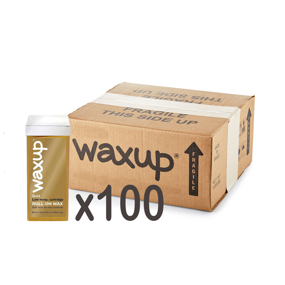 Elite Gold Roll On Wax Cartridges Case of 100 Units - thatswaxup - - Roll On Wax - waxup hair removal wax body waxing kit women and men professional waxing supplies