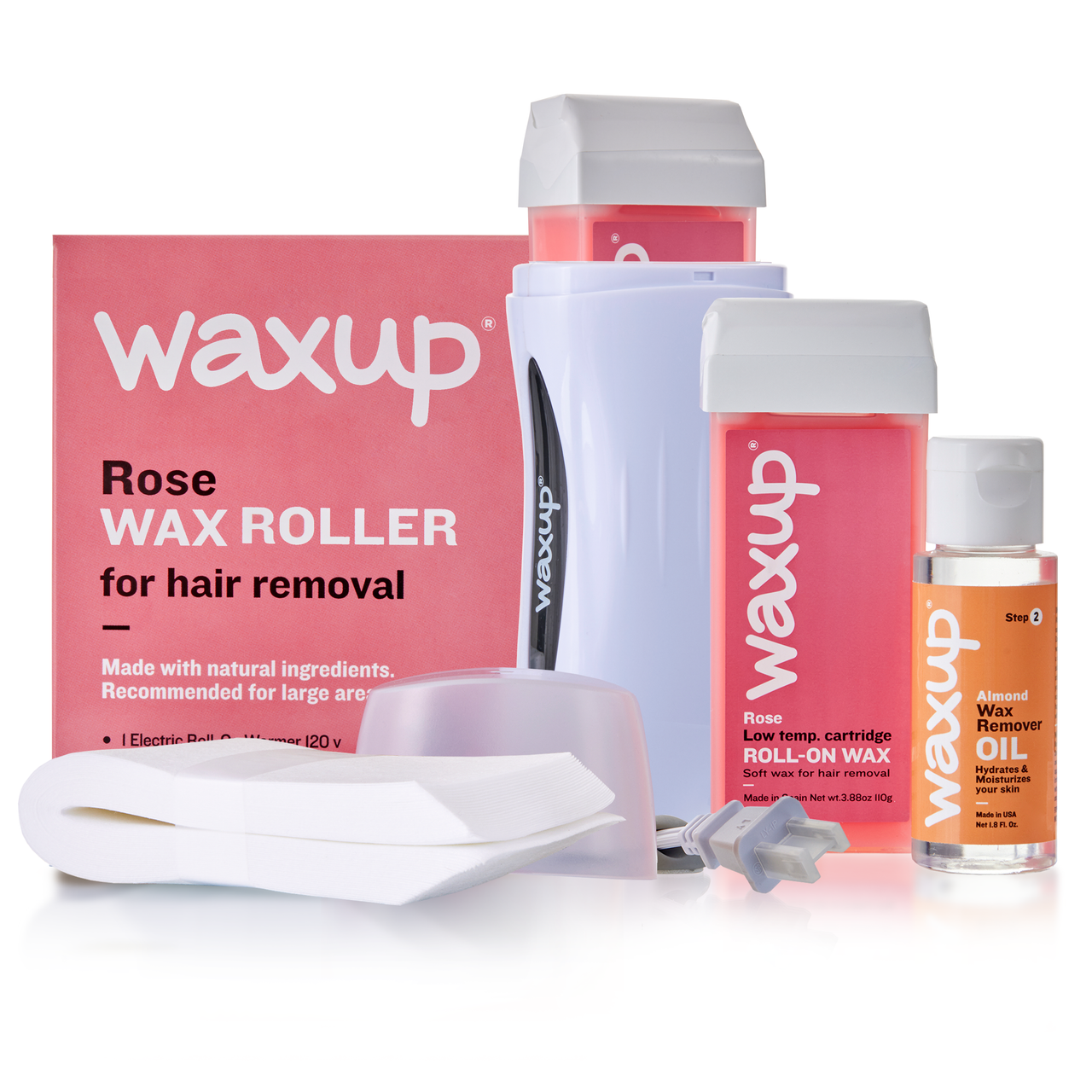 Double Depilatory Roll on Wax Heater Roller Waxing Hair Removal War...