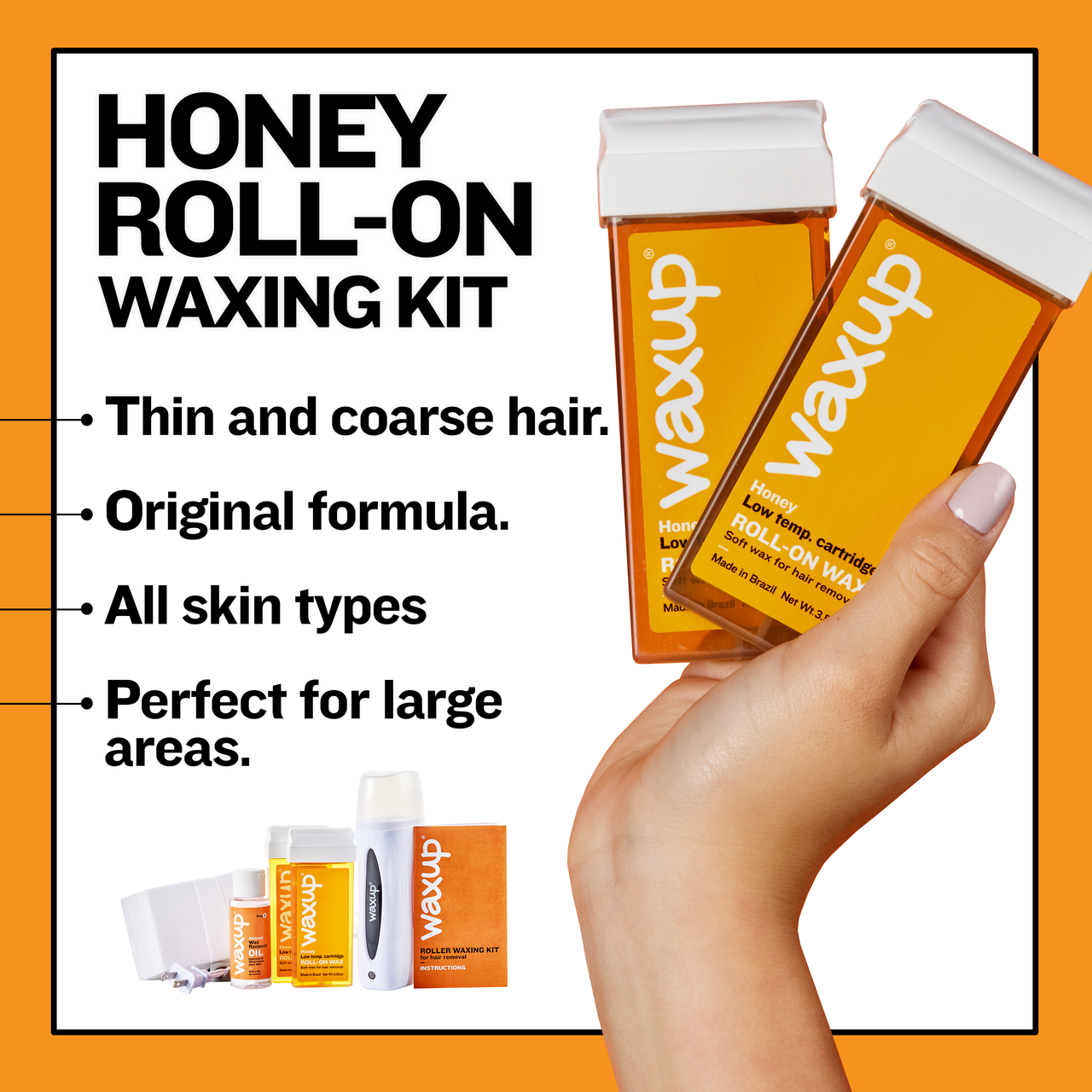 Honey Roller Waxing Kit - thatswaxup -  - Roller Waxing Kit - waxup hair removal wax body waxing kit women and men professional waxing supplies