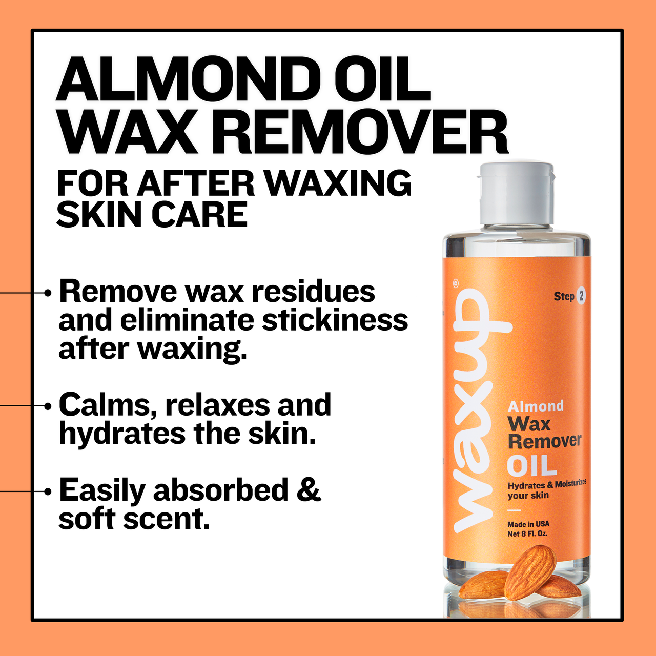 After Wax Care, Almond Oil - thatswaxup -  - Post Waxing Skin Care - waxup hair removal wax body waxing kit women and men professional waxing supplies