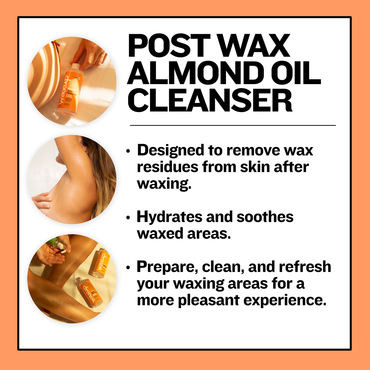 After Wax Care, Almond Oil - thatswaxup -  - Post Waxing Skin Care - waxup hair removal wax body waxing kit women and men professional waxing supplies