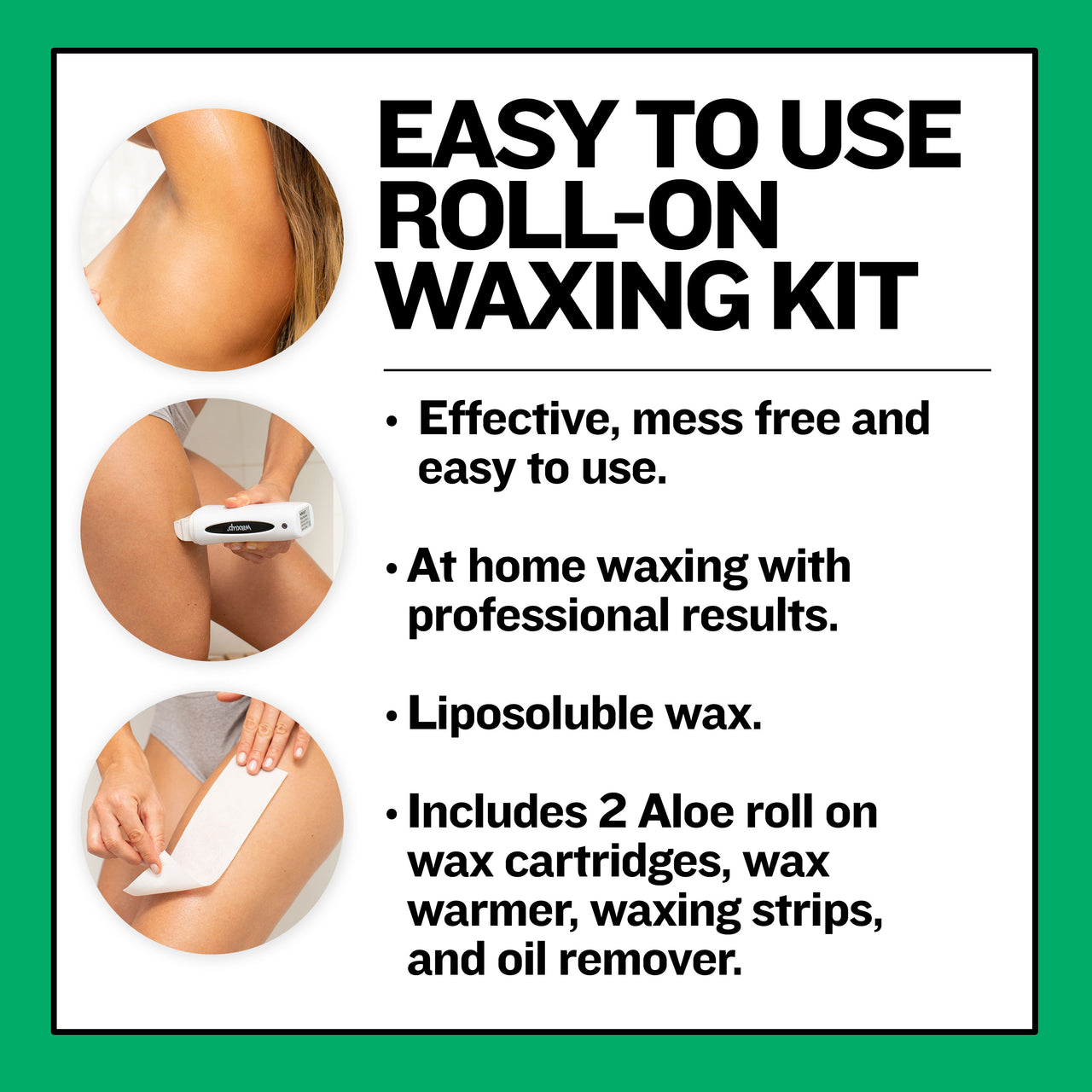 Aloe Roller Waxing Kit - thatswaxup -  - Roller Waxing Kit - waxup hair removal wax body waxing kit women and men professional waxing supplies