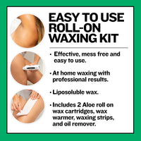 Thumbnail for Aloe Roller Waxing Kit Buy with Prime - thatswaxup -  - Roller Waxing Kit - waxup hair removal wax body waxing kit women and men professional waxing supplies