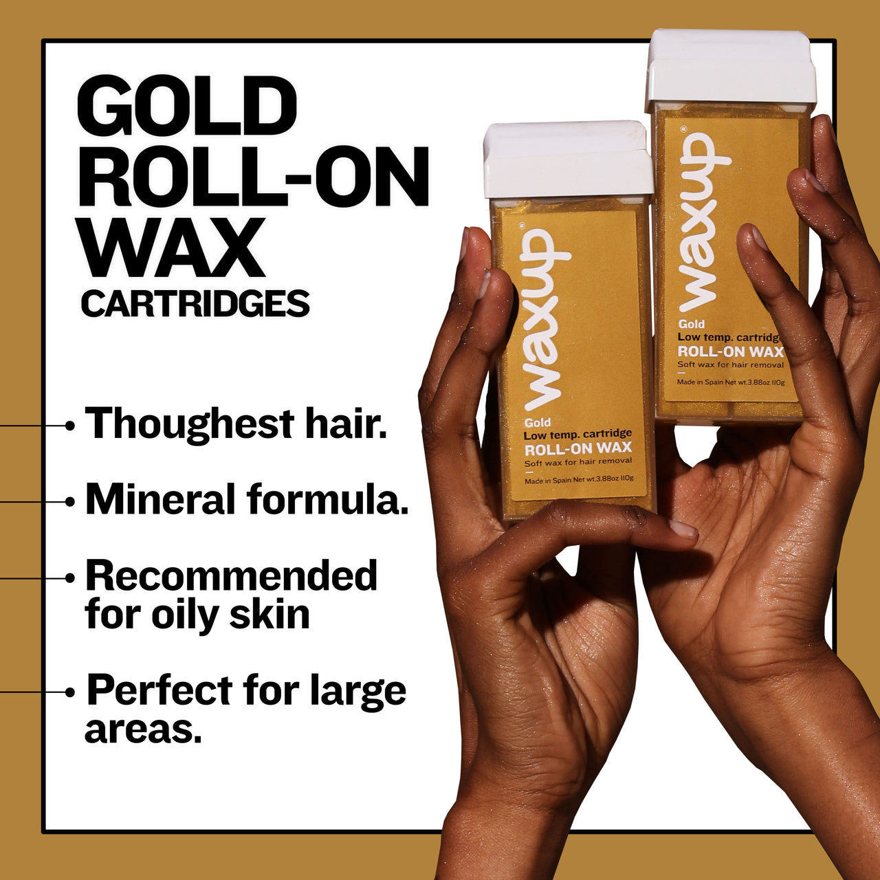 Elite Gold Roll On Wax Cartridges Case of 50 - thatswaxup -  - Roll On Wax - waxup hair removal wax body waxing kit women and men professional waxing supplies
