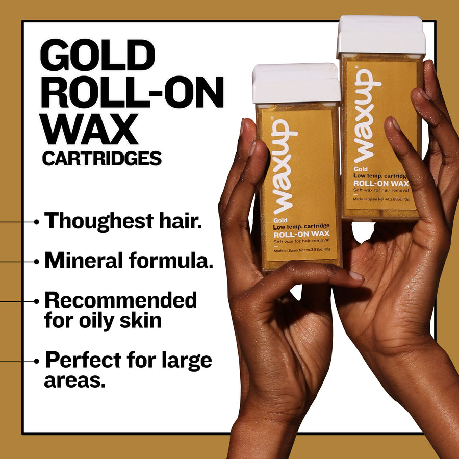 Elite Gold Roll On Wax Cartridges Case of 50 - thatswaxup - - Roll On Wax - waxup hair removal wax body waxing kit women and men professional waxing supplies