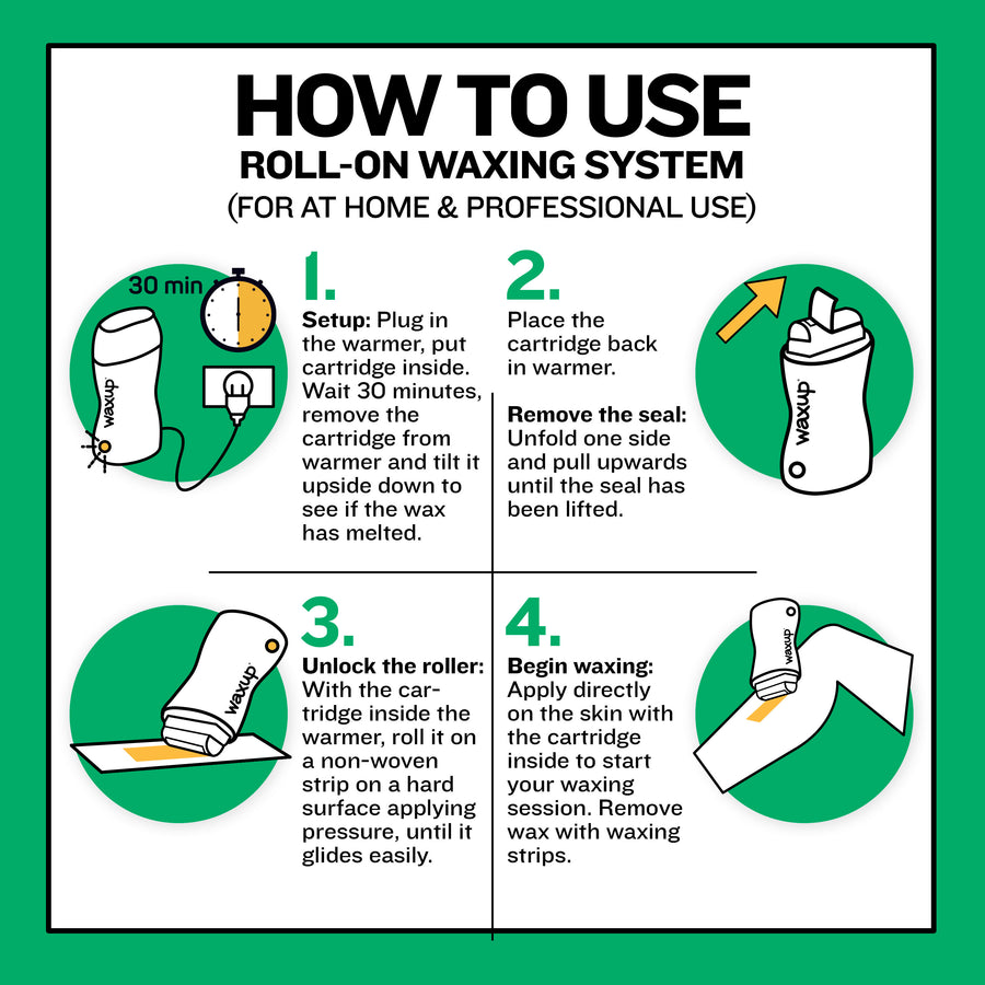 Aloe Vera Roller Waxing Kit Refill - thatswaxup - - Roller Waxing Kit - waxup hair removal wax body waxing kit women and men professional waxing supplies