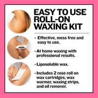 Thumbnail for Rose Roller Waxing Kit Buy With Prime - thatswaxup -  - Roller Waxing Kit - waxup hair removal wax body waxing kit women and men professional waxing supplies