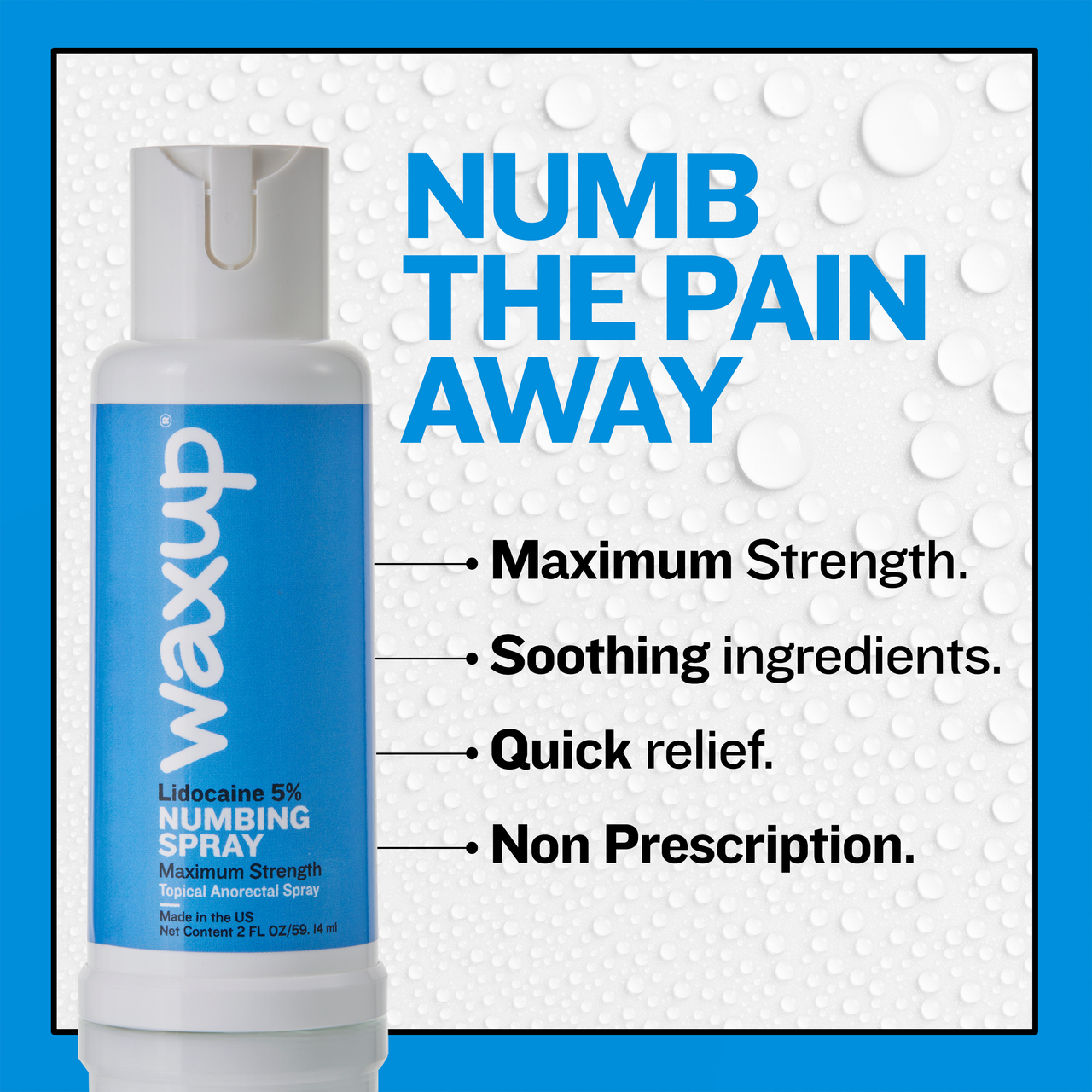 Numbing Spray 5% Lidocaina 2 Pack - thatswaxup -  - Pre Waxing Skin Care - waxup hair removal wax body waxing kit women and men professional waxing supplies