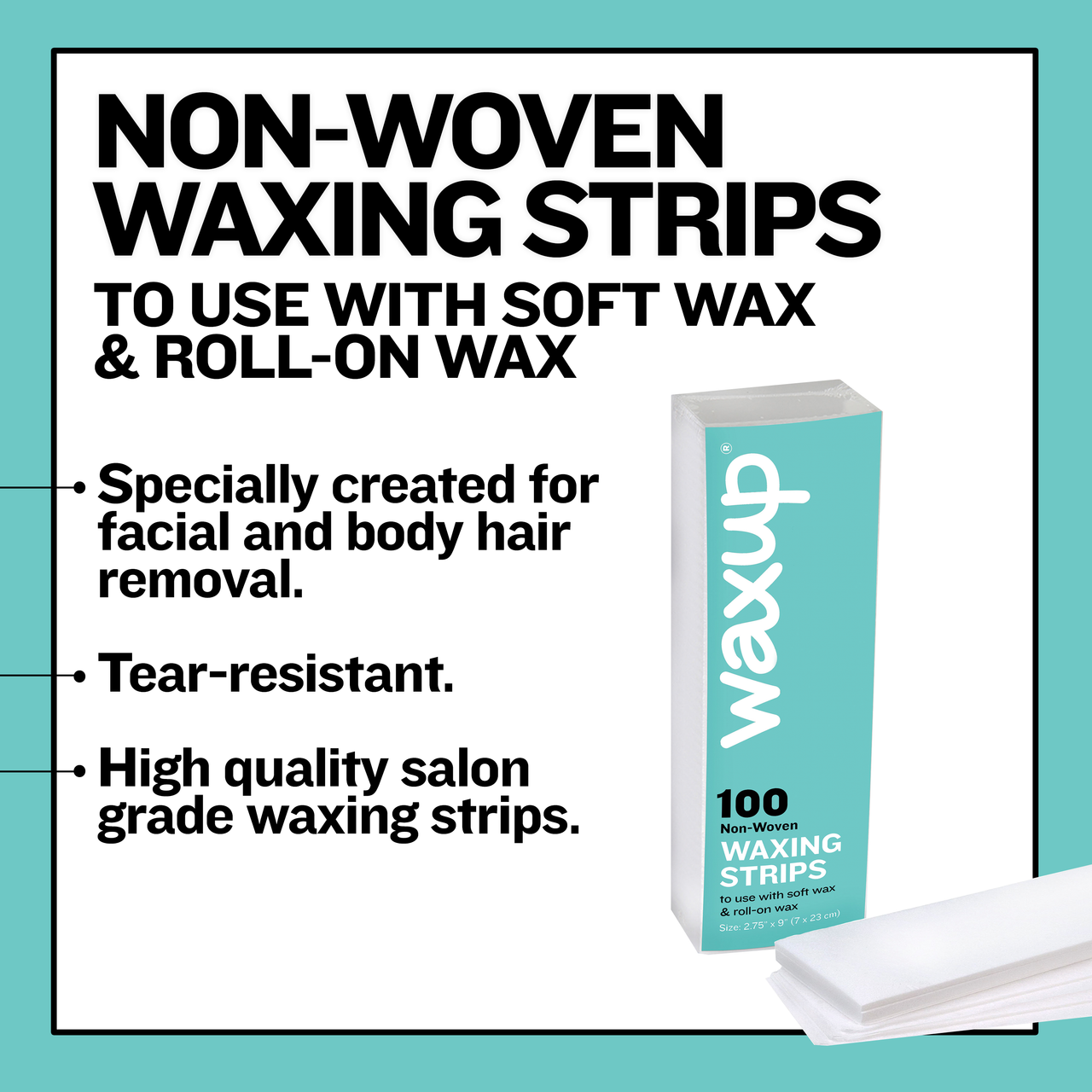 Non Woven Waxing Strips 3"x9" 100 Count - thatswaxup -  - Non Woven Waxing Strips - waxup hair removal wax body waxing kit women and men professional waxing supplies