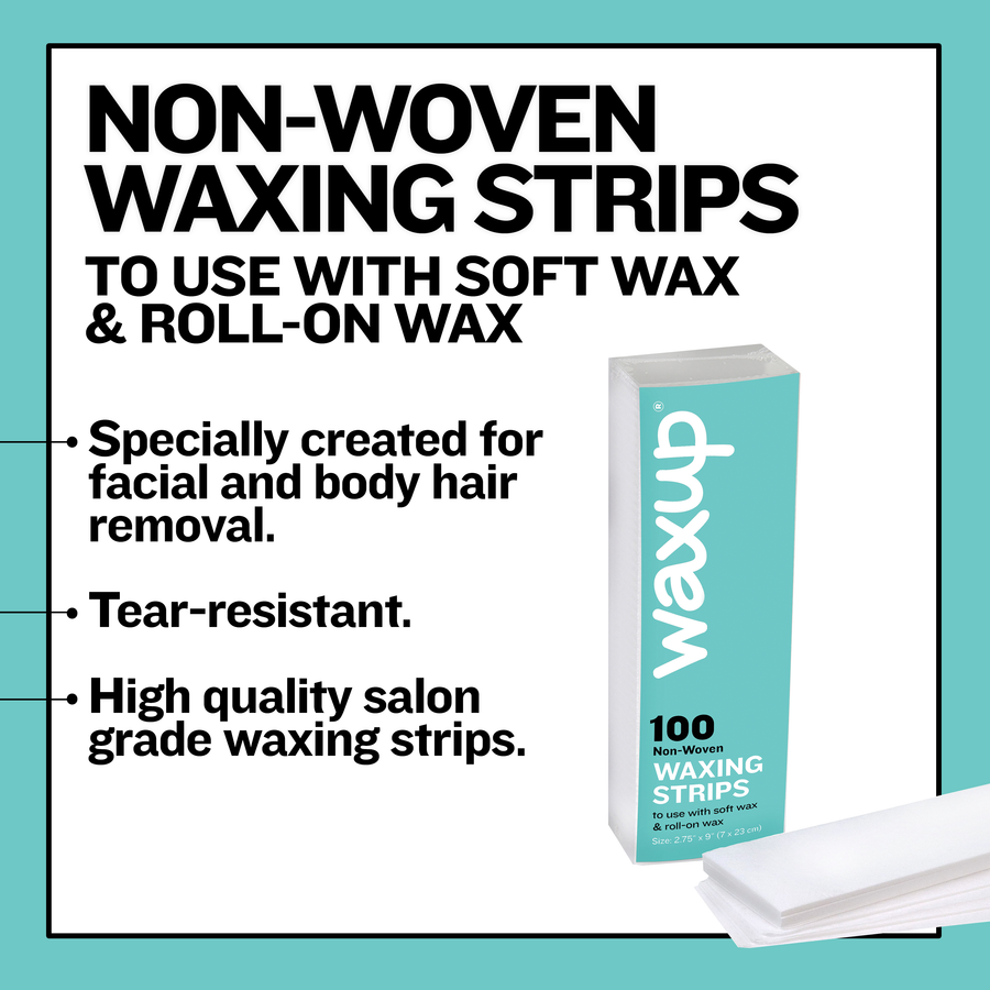 Waxup Non Woven Waxing Strips 3"x9" 100 Count - thatswaxup -  - Non Woven Waxing Strips - waxup hair removal wax body waxing kit women and men professional waxing supplies
