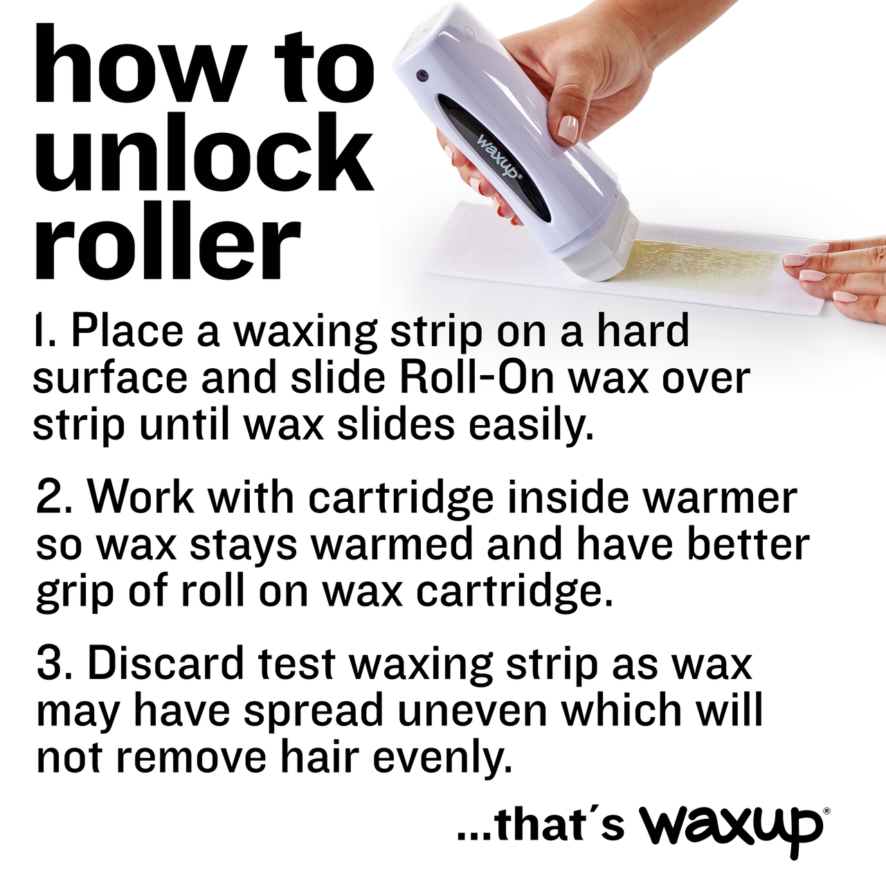 Roll On Wax Cartridges 8 Pack & 200 Non Woven Wax Strips Refill - thatswaxup -  - Roll On Wax - waxup hair removal wax body waxing kit women and men professional waxing supplies
