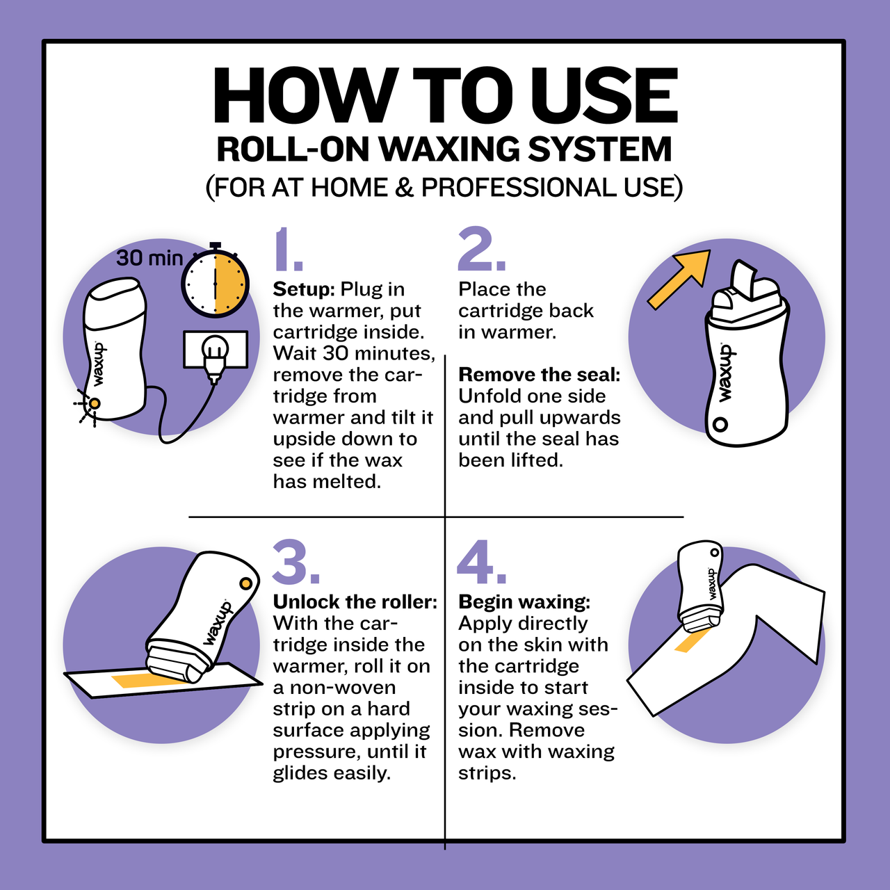 Roll On Wax Warmer, Roller Wax Heater 120 volt. Buy with Pirme - thatswaxup -  - Wax Heater - waxup hair removal wax body waxing kit women and men professional waxing supplies